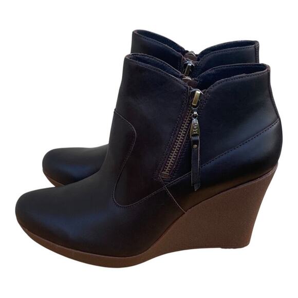 NWOT UGG Meredith Ankle Wedge Boots Brown Leather Womens US 9.5 SN 1009948 - Picture 5 of 16